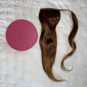 Luxy 16" Chestnut Brown Balayage Ponytail hair extension (100g) Remy